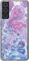 6F hoesje - geschikt voor Samsung Galaxy S21 FE -  Transparant TPU Case - Liquid Amethyst #ffffff