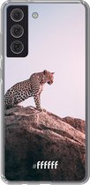 6F hoesje - geschikt voor Samsung Galaxy S21 FE -  Transparant TPU Case - Leopard #ffffff