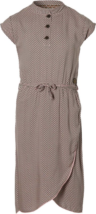 Levv jurk Madelin olijfgroen/roze retroprint