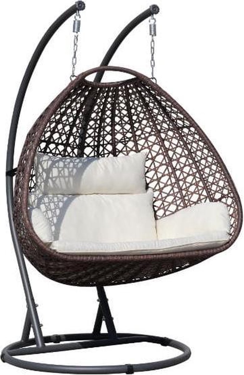 Eistoel Egg Cocoon Chair Hangend Wicker met Standaard - Hangstoel Binnen en... bol.com