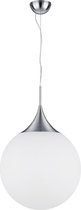 LED Hanglamp - Hangverlichting - Torna Midon XL - E27 Fitting - Rond - Mat Nikkel - Aluminium