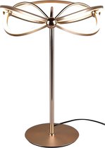LED Tafellamp - Tafelverlichting - Trinon Charis - 20W - Warm Wit 3000K - Dimbaar - Rond - Mat Goud - Aluminium