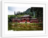 Foto in frame , Japanse Tempel , 120x80cm , Multikleur , Premium print