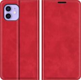 Apple iPhone 12 / 12 Pro Hoesje Portemonnee Book Case Kunstleer - Rood