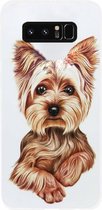 - ADEL Siliconen Back Cover Softcase Hoesje Geschikt voor Samsung Galaxy Note 8 - Yorkshire Terrier Hond