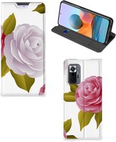 Telefoon Hoesje Cadeau voor haar Xiaomi Redmi Note 10 Pro Wallet Flip Case Roses