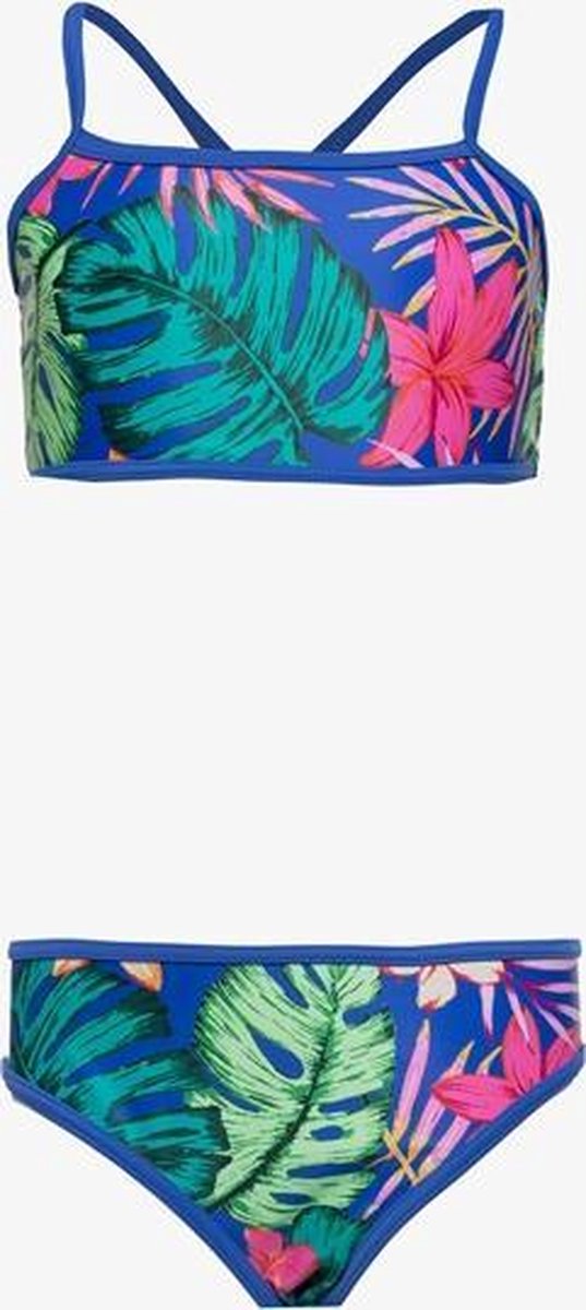 Osaga meisjes bikini met bloemenprint - Blauw - Maat 152