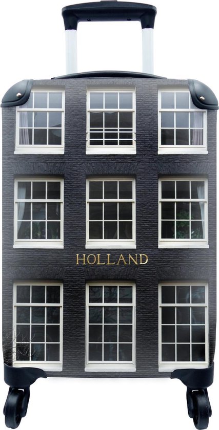 Koffer - Huis - Donker - Holland - Past binnen 55x40x20 cm en 55x35x25 cm -  Handbagage... | bol.com