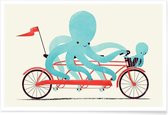 JUNIQE - Poster My Red Bike -20x30 /Kleurrijk