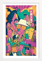 JUNIQE - Poster in houten lijst Fear and Loathing popart -20x30