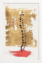 JUNIQE - Poster met houten lijst Drip Drop -13x18 /Ivoor