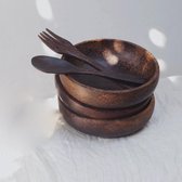 Kokos schaaltje plus lepel en vork - Eco-friendly - coconut bowl - duurzaam