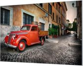 Wandpaneel Trastevere wijk XIII Rome  | 100 x 70  CM | Zwart frame | Wandgeschroefd (19 mm)