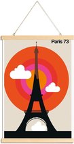 JUNIQE - Posterhanger Vintage Parijs 73 -40x60 /Kleurrijk