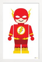JUNIQE - Poster in houten lijst Flash Toy -20x30 /Geel & Rood