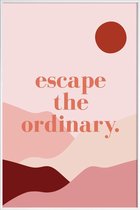 JUNIQE - Poster met kunststof lijst Escape the Ordinary -13x18 /Roze