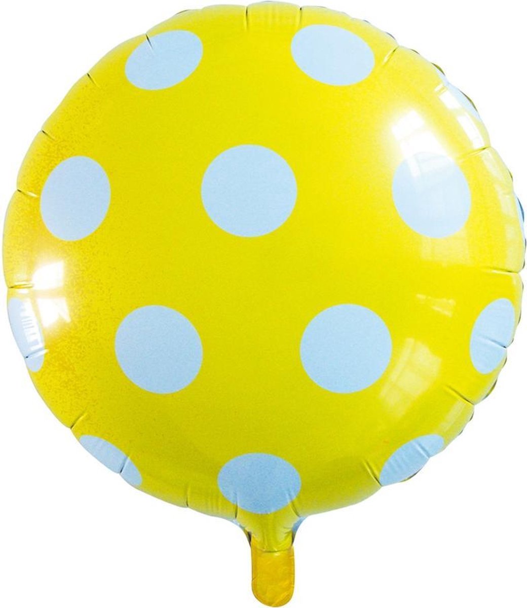 Folieballon Stippen Geel