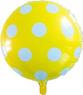 Wefiesta Folieballon Stippen 46 Cm Geel/wit