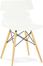 Alterego Moderne, witte stoel 'SOFY' in Scandinavische stijl