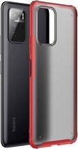 Voor Geschikt voor Xiaomi Redmi Note 10 Pro 5G Vierhoekige schokbestendige TPU + pc-beschermhoes (rood)