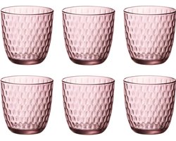 Bormioli Rocco Slot waterglas - 29 cl - Roze - Set-6