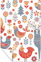 Affiche jardin - Toile jardin - Posters de jardin extérieur - Motifs - Animaux - Fleurs - 80x120 cm - Jardin