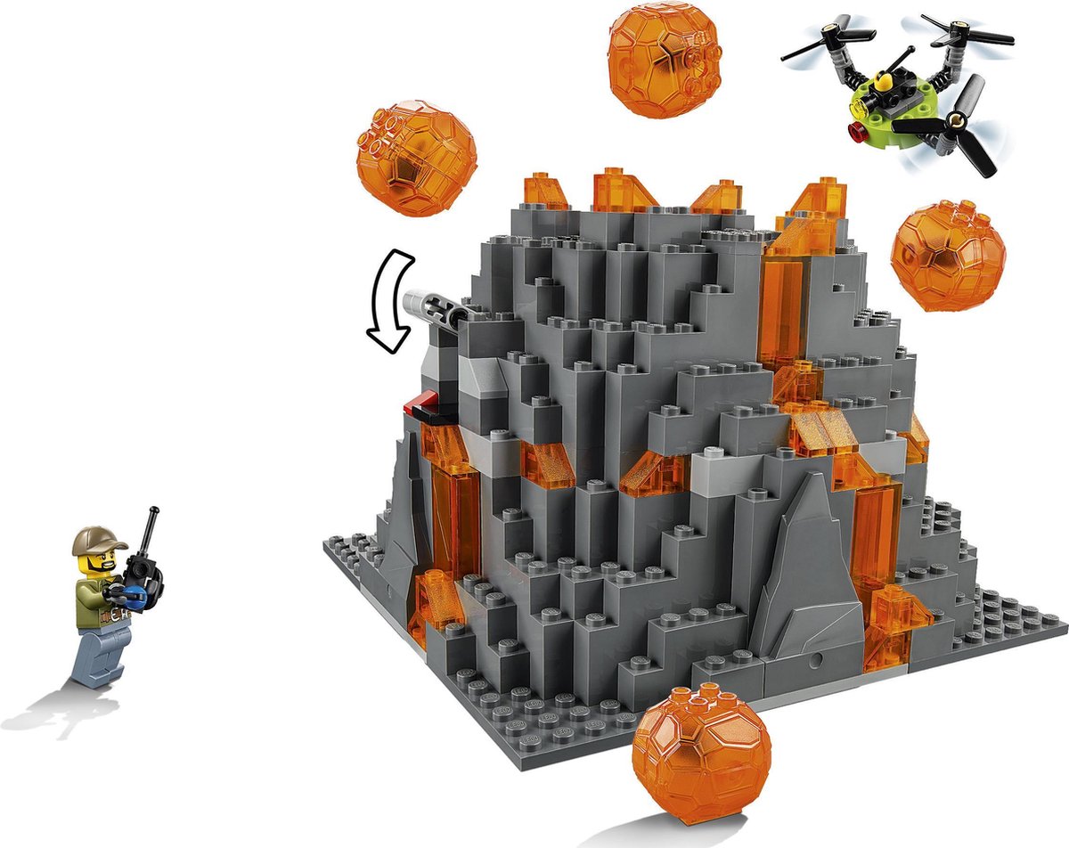 LEGO City Vulkaan Onderzoeksbasis - 60124 | bol.com