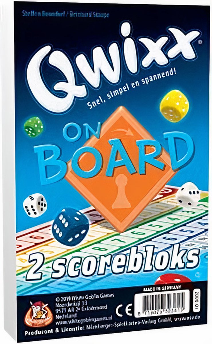 White Goblin Games Dobbelspel Qwixx On Board (nl) Extra Scoreblokken