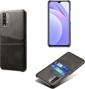 Backcover met Opbergvakjes + PMMA Screenprotector voor Xiaomi Redmi 9T _ Zwart