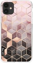 Casetastic Apple iPhone 11 Hoesje - Softcover Hoesje met Design - Soft Pink Gradient Cubes Print