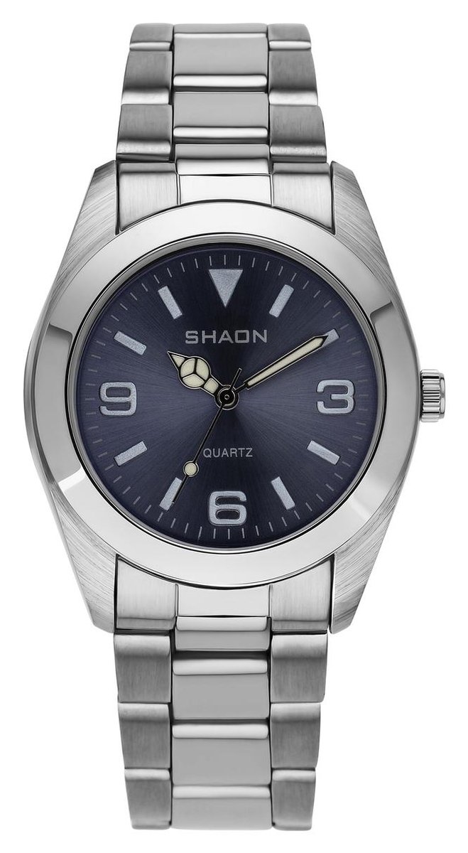 Shaon 22-7121-98 Horloge - Staal - Zilverkleurig - Ø 37 mm