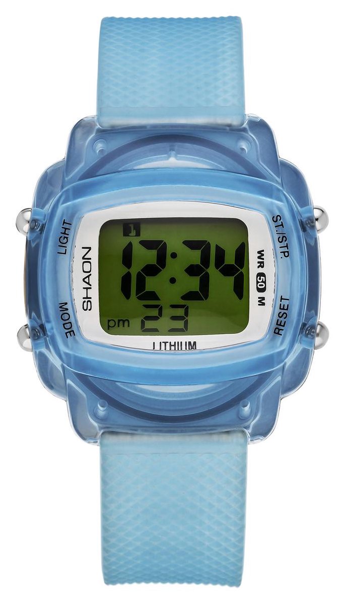 Shaon 39-6067-99 Horloge - Kunststof - Blauw - Ø 41 mm