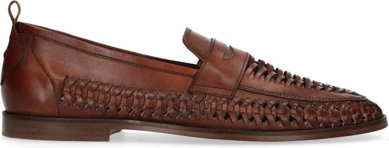 Sacha - Heren - Gevlochten loafers cognac - Maat 43