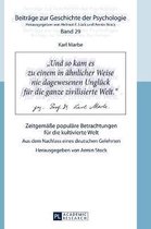 Karl Marbe: Zeitgemäße populäre Betrachtungen für die kultivierte Welt