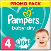 Pampers - Baby Dry - Maat 4 - Mega Pack - 104 luiers