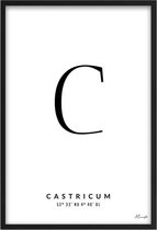 Poster Letter C Castricum A3 - 30 x 42 cm (Exclusief Lijst)