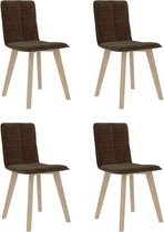 Medina Eetkamerstoelen 4 st stof taupe