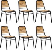 Medina Eetkamerstoelen 6 st massief mangohout