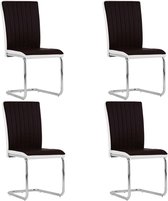 Medina Eetkamerstoelen 4 st kunstleer bruin