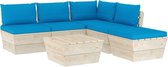 Medina 6-delige Loungeset met kussens pallet vurenhout