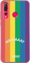 6F hoesje - geschikt voor Huawei P30 Lite -  Transparant TPU Case - #LGBT - Ha! Gaaay #ffffff