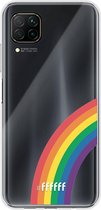 6F hoesje - geschikt voor Huawei P40 Lite -  Transparant TPU Case - #LGBT - Rainbow #ffffff