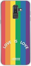 6F hoesje - geschikt voor Samsung Galaxy J8 (2018) -  Transparant TPU Case - #LGBT - Love Is Love #ffffff