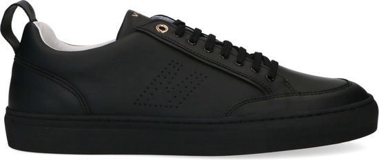 Van Lier - Heren - Zwarte leren sneakers - Maat 43 | bol.com