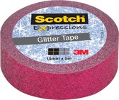 Scotch® Expressions tape, navulverpakking, roze met glitters, 15x5 C514-PNK WE R1-18/CTV