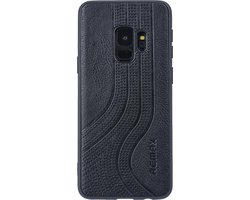 Samsung Galaxy s9 soft touch Backcover hoesje met siliconen houder-Zwart (G960)
