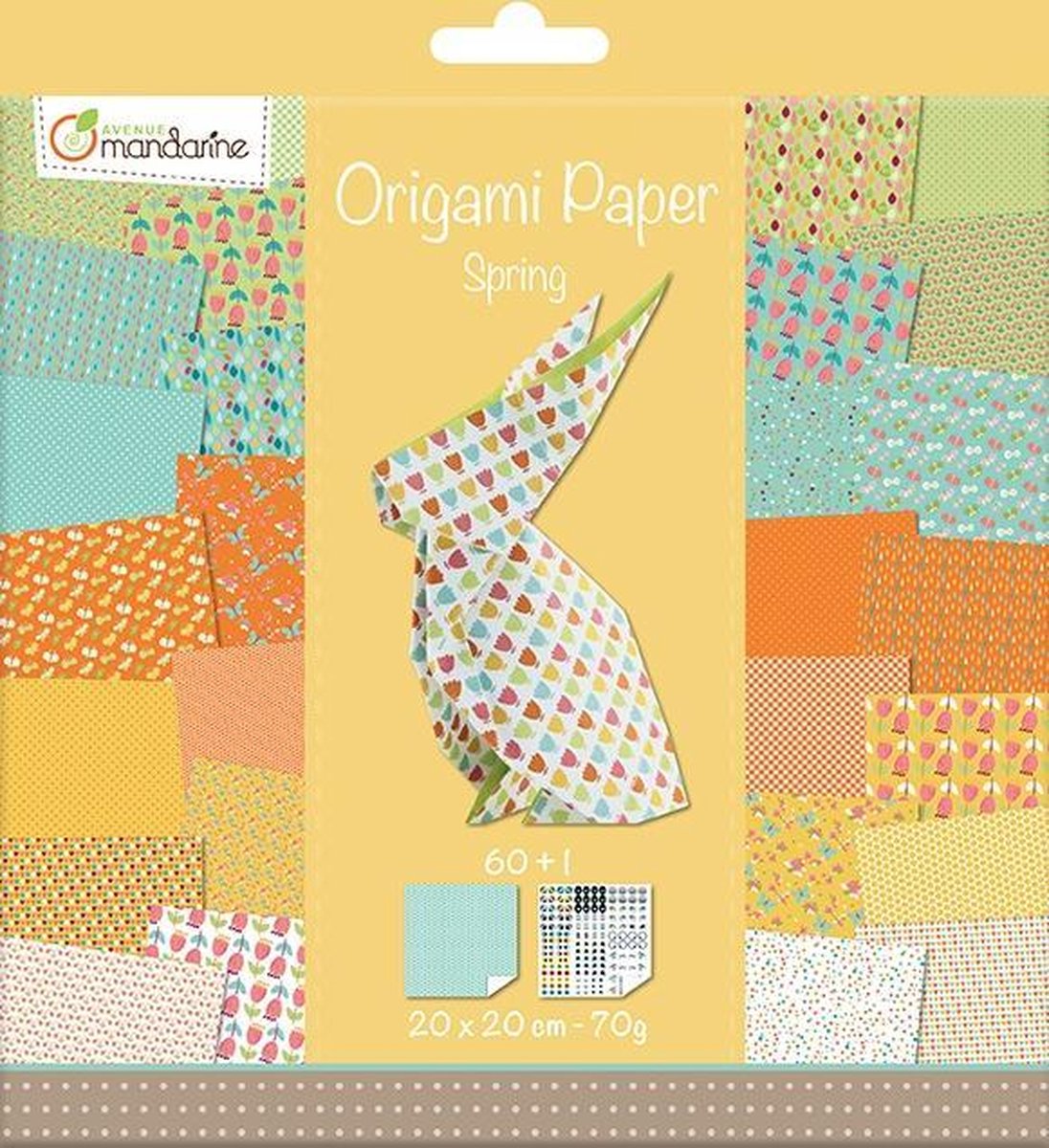 Origami papier Spring, 60 vel 70g 20 x 20 cm - met motief — afbeelding 7