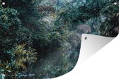 Tuinposter - Tuindoek - Tuinposters buiten - Planten - Jungle - Water - 120x80 cm - Tuin