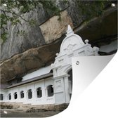 Temple de la Dent sous un rocher affiche de jardin toile en vrac 100x100 cm - Toile de jardin / Toile d'extérieur / Peintures pour l'extérieur (décoration de jardin)