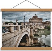 Schoolplaat – Engelenburcht - Rome - 40x30cm Foto op Textielposter (Wanddecoratie op Schoolplaat)